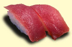 Photo of a pair of Maguro-nigiri