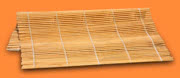 Photograph of a bamboo mat