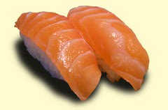 Photo of a pair of Sake-nigiri